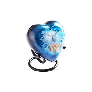 Urne souvenir en métal en forme de coeur avec support pour cendres d'animaux domestiques Urne en métal pour souvenirs d'amour avec le dernier fini au prix de gros - Product Image 5