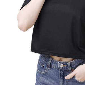 Nueva Camiseta corta de manga corta a la moda con logotipo personalizado, ropa de verano, Top corto para mujer, camisetas cortas con logotipo personalizado de alta calidad, camiseta - Product Image 5