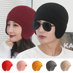 Gorro de punto de invierno Unisex de alta calidad bordado 3D logotipo personalizado Color sólido transpirable impermeable suave de moda - Product Image 3