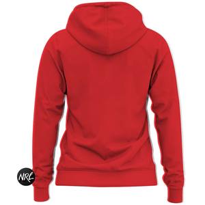 Sudadera con capucha Delta de poliéster 100% hecha a medida para mujer, Sudadera de punto de lana con cremallera completa y hombro caído con logotipo frontal para invierno - Product Image 6