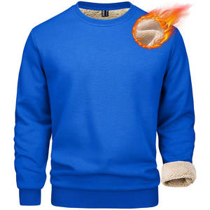 Sweat-shirt unisexe à manches longues et col rond Premium 300 GSM Doublure Sherpa Brodé Logo personnalisé Vêtements d'hiver-100% Coton sur mesure - Product Image 2