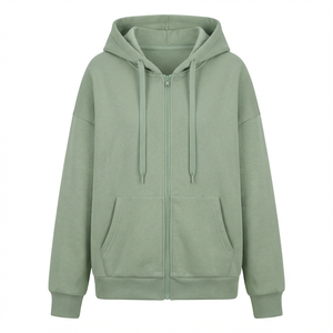 Haut de sport pour femmes, automne-hiver, fermeture éclair intégrale, ample, uni, vêtements de sport, sweat-shirt pour femmes avec poches, excellent rapport qualité-prix, prix bas - Product Image 1