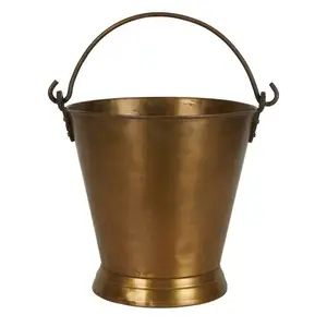 Antique Ice Bucket With Handle Wholesale Price Selling Extra Large Wine Cooler Wedding Decorative metal Wine Cooler