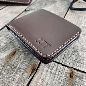 Cartera plegable corta de cuero genuino de transferencia de calor DIY personalizada para hombres, espacios en blanco de sublimación abiertos, portátil, estilo Vintage, 2017 - Product Image 4