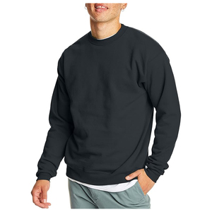 Venta al por mayor de hombres 100% de algodón de cuello redondo sudaderas de manga larga cuello redondo sudaderas con capucha logotipo personalizado bordado pantalla de seda invierno - Product Image 1