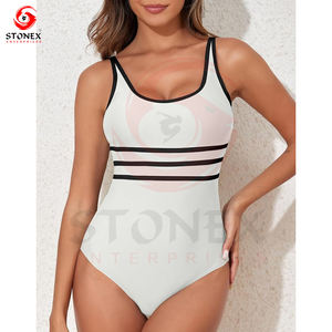 ชุดว่ายน้ำวันพีซผู้หญิงแบบสั่งพิมพ์ลายได้ พร้อมกระดุมและซิป เอวสูง ระบายอากาศได้ดี แห้งเร็ว ขายส่งจากโรงงาน - Product Image 1