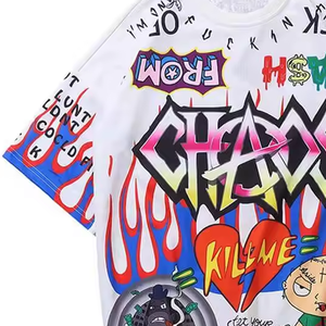 Camiseta con Logotipo Personalizado, 100% Algodón, Impresión DTG 3D, Manga Corta, Cuello Redondo, Camiseta Personalizada para Hombre - Product Image 4