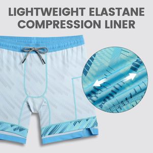 Shorts 2 en 1 pour hommes, streetwear, shorts de sport d'entraînement avec tissu à séchage rapide, compression intérieure et poche utilitaire élégante - Product Image 3