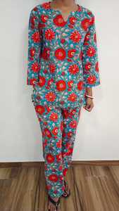 Robe de nuit longue au sol en coton à imprimé floral pour femme Taille naturelle pour Silhouette Vacances Occasion Tailles jusqu'à 6XL - Product Image 5