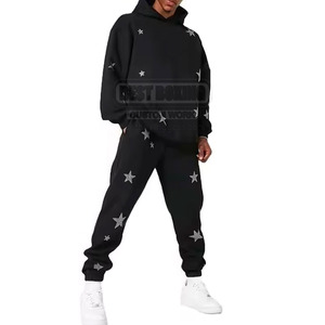 Color personalizado gran oferta chándal personalizado para hombre a la venta en línea ropa de moda informal chándal de diamantes de imitación para hombre - Product Image 2
