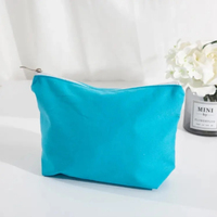 Pochette Cosmétique de Luxe Réutilisable Écologique en Toile avec Fermeture Éclair, Imprimée, Certifiée GOTS, Livraison Rapide en Gros