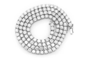 Collar de cadena de tenis de moissanita chapado en oro y plata de ley, collar de diamantes certificado GRA, últimos diseños de joyería para mujer - Product Image 3