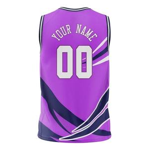 Venta al por mayor sublimación baloncesto uniforme diseño logotipo personalizado uniformes camiseta de baloncesto en blanco - Product Image 2