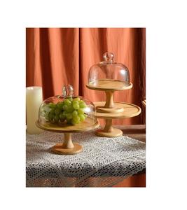 Elegantes soportes de pastel de madera para compradores mayoristas que ofrecen soluciones de decoración rústica asequibles para eventos - Product Image 1