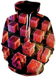 เสื้อมีฮู้ดแบบสวมหัวสำหรับผู้ชาย,เสื้อแบบสวมหัวมีฮู้ดสำหรับผู้ชายพิมพ์ลายแบบ3d แบบระเหิดขนาดใหญ่พิเศษ - Product Image 5