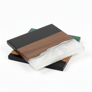 Posavasos Ecológicos de Resina y Madera Natural, Posavasos Hechos a Mano con Resina Epoxi, Resistentes a los Arañazos y al Calor - Product Image 5