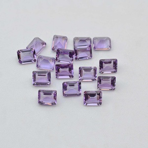 Piedra de corte Octágono facetada de amatista de Brasil Natural de 8mm y 10mm, superventas, piedras preciosas sueltas certificadas, joyería última lista para enviar - Product Image 1