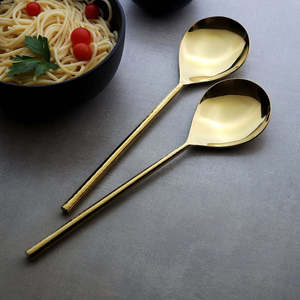 Ensemble de serveurs à salade à long manche en métal de meilleure qualité pour restaurants hôtel mariage au prix de gros - Product Image 6