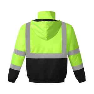 Veste de travail réfléchissante en tissu polyester Veste de sécurité d'hiver avec logo personnalisé 3m réfléchissante - Product Image 3