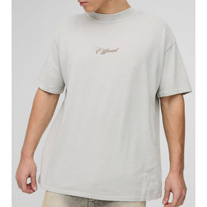 Venta caliente transpirable hombres piedra de gran tamaño oficial estampado Floral lavado camiseta Streetwear hombres camiseta hecha en fábrica hombres camisetas - Product Image 1