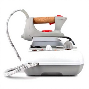 Fer à vapeur électrique 2000W, station vapeur professionnelle, semelle en céramique et aluminium, design rétro, cordon de 1,5m, entretien des vêtements domestique, antiadhésif - Product Image 1