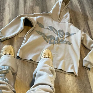 Survêtement d'impression bouffante de haute qualité surdimensionné personnalisé impression bouffante hommes survêtements décontracté 100% coton impression bouffée survêtement - Product Image 4