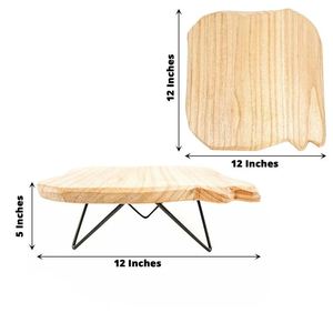 Creative natural wooden <b>cake</b> stand <b>server</b> display for wedding home hotel restaurant birthday party event decoration equipment - Product Image 4