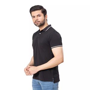 Chemises de golf pour hommes en coton 100% solide, personnalisées avec logo brodé, anti-boulochage, respirantes, séchage rapide, vente en gros - Product Image 2