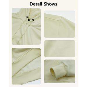 Kangaroo Pocket Hoodies Hombres Ropa Streetwear Peso pesado Tallas grandes 100% Algodón Sudaderas con capucha de calidad superior para hombres - Product Image 4