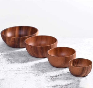 Handmade Polished Acacia Wood <b>Mixing</b> <b>Bowl</b> Utensils <b>Set</b> Lightweight 9.45 Inch Large Salad Serving Wooden <b>Bowl</b> <b>Set</b> by MULTI CRAFT - Product Image 4
