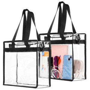 Women's Large Transparent PVC Cosmetic Tote <b>Bag</b> Fashion Style with <b>String</b> Closure for Daily Use - Product Image 6