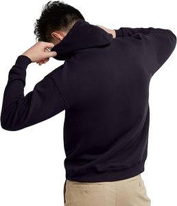 Sweat à capuche en molleton de coton surdimensionné pour adultes personnalisé Streetwear imprimé vêtements de sport solides épaule tombante automne porter respirant - Product Image 6