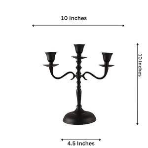 Candelabro de 3 Brazos para Fiestas de Cumpleaños, Decoración de Mesa Navideña, Candelabro de Metal para Portavelas, Decoración Navideña - Product Image 2