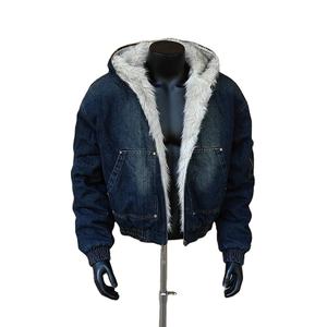 Chaqueta de Mezclilla con Capucha para Hombre, Informal, Gruesa, Cálida, de Invierno, de Secado Rápido - Product Image 1