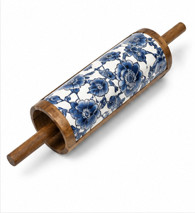 Handcrafted for Wood Enamel Print Modern Luxury Serving Platter Set <b>Decorative</b> Tray Board Rolling Pin Christmas <b>Kitchen</b> Gift - Product Image 2