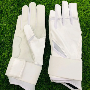 Guantes de bateo de béisbol al por mayor asequibles de moda logotipo personalizado guantes de bateo de béisbol de cuero de Color naranja y blanco - Product Image 5