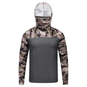 เสื้อยืดบางพิเศษฤดูร้อนป้องกันแสงแดดน้ำหนักเบาผ้าตาข่ายปะลายพรางผ้าไอซ์ซิลค์พื้นผิวยืดหยุ่น - Product Image 6