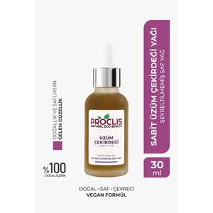 Aceite Esencial para el Cabello PROCLIS de 30 ml con Aceite de Semilla de Uva Fija (Vitis Vinifera L.) Origen Turquía para el Cuidado del Cabello - Product Image 1