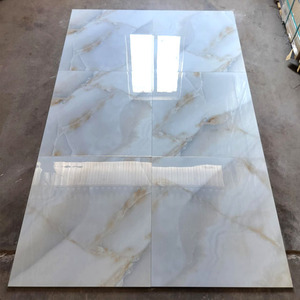 Carreaux de sol émaillés en porcelaine de marbre Vanila Onyx de taille personnalisée de luxe 800x800 Carreaux de sol antidérapants de style classique finition mate - Product Image 4