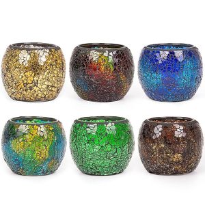 Porte-bougie à thé multifonctionnel artisanal, écologique, de haute qualité, romantique, en mosaïque de verre suspendu, décoration d'intérieur - Product Image 3