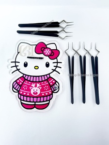 New Sustainable Custom Acrylic Cute Hello Kitty <b>Lash</b> Tile With Magnet For Eyelash Extension Tweezers Customization Available - Product Image 4