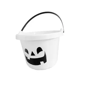 Halloween Nguồn cung cấp bên bí ngô pails với xử lý Halloween lừa hoặc điều trị bí ngô xô Jack O đèn lồng kẹo giỏ