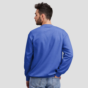 Sudadera bordada de manga larga azul con estampado de abullonado de algodón 100% personalizada - Product Image 2