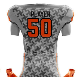 Uniforme de Fútbol Americano Transpirable de Talla Grande, Manga Corta, 100% Poliéster, Jersey con Logotipo Personalizado, Impresión por Sublimación, Superventas - Product Image 5
