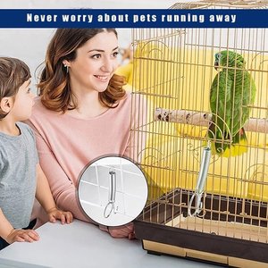 Kait kait pegas untuk kandang pegas logam jari pegas kait pintu pegas untuk memperbaiki kelinci burung anjing kucing burung beo hewan kecil - Product Image 6