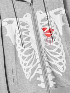 Sweat à capuche thermique en molleton 100% coton personnalisé pour l'hiver 2025, logo brodé 3D, chaud et épais - Product Image 3