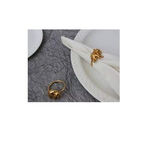 Brass Napkin Ring Best Quality 2 Piece Large Leaf Shape Tableware Decorate Accessories Brass Napkin Ring - Product Image 6