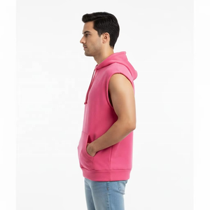 Débardeur à capuche sans manches pour homme, léger, en tissu extensible, pour l'entraînement et le fitness, personnalisable (couleurs et tailles) - Product Image 3
