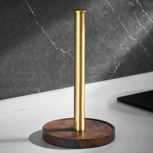 Porte-serviettes en papier moderne en métal avec support mural en fonte lourde pour comptoirs de cuisine et décoration de porte-rouleau de papier toilette de salle de bain - Product Image 6