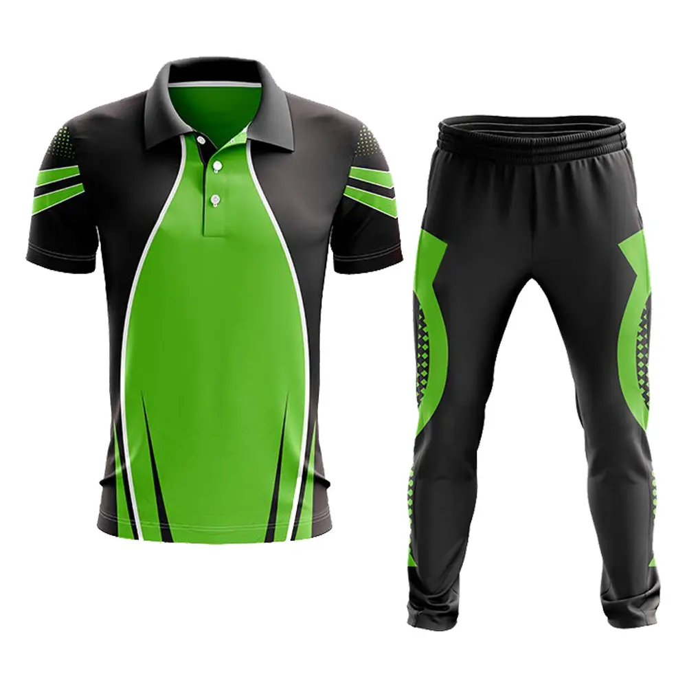 Divisa da Cricket da uomo realizzata in Pakistan nuovo Design miglior prezzo colletto rovesciato uniforme da Cricket da uomo